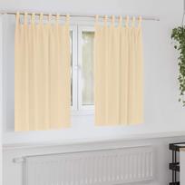 Užuolaidos su žiedais, blokuojančios šviesą 2 pcs Kreminė