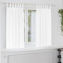 Užuolaidos su žiedais, blokuojančios šviesą 2 pcs Švari balta