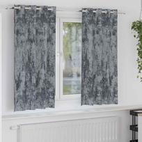 Aksominio tipo užuolaidos 2 pcs Sidabrinė Pilka 175 x 140 cm