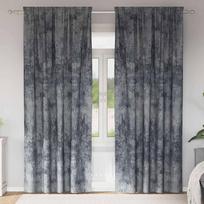 Aksominio tipo užuolaidos 2 pcs Sidabrinė Pilka 260 x 140 cm