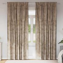 Aksominio tipo užuolaidos 2 pcs šampano 245 x 140 cm Aksomas