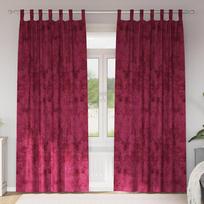 Aksominio tipo užuolaidos 2 pcs Vyno raudonumo 260 x 140 cm