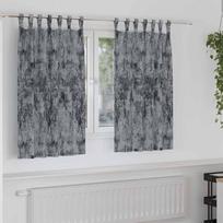 Aksominio tipo užuolaidos 2 pcs Sidabrinė Pilka 140 x 140 cm