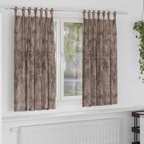 Aksominio tipo užuolaidos 2 pcs Kapučino 175 x 140 cm Aksomas
