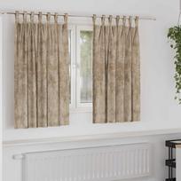 Aksominio tipo užuolaidos 2 pcs šampano 140 x 140 cm Aksomas