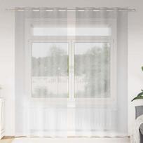 Voile Užuolaida 2 pcs Šviesiai pilka 260 x 140 cm Poliesteris