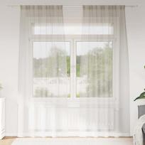 Voile Užuolaida 2 pcs Kreminė 260 x 140 cm Poliesteris