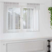 Voile Užuolaida 2 pcs Šviesiai pilka 140 x 140 cm Poliesteris