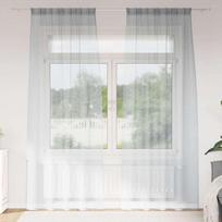 Voile Užuolaida 2 pcs Tamsiai pilka 260 x 140 cm Poliesteris