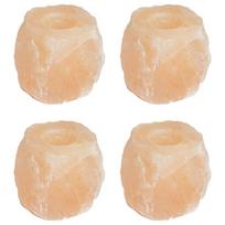 Druskos akmens tealight laikikliai Rožinė Druskos akmuo