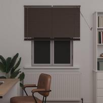 Venecijos žaliuzės Tamsiai ruda su raštu 150 x 110 cm PVC