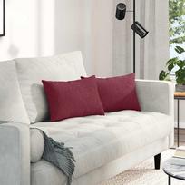 Sofa Pagalvės 2 pcs Vyno raudona 50 x 30 cm audinys