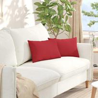Sofa Pagalvės 2 pcs Raudona 50 x 30 cm audinys