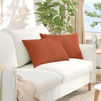 Sofa Pagalvės 2 pcs Raudona oranžinė 60 x 40 cm