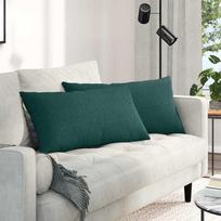 Sofa Pagalvės 2 pcs Tamsiai žalia 80 x 40 cm audinys