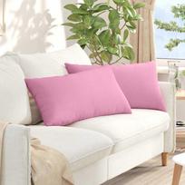 Sofa Pagalvės 2 pcs Rožinė 80 x 40 cm audinys