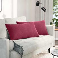 Sofa Pagalvės 2 pcs Vyno raudona 80 x 40 cm Kordūrinis audinys