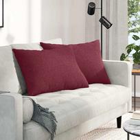 Sofa Pagalvės 2 pcs Vyno raudona 70 x 50 cm audinys