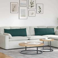 Sofa Pagalvės 2 pcs Tamsiai žalia 120 x 40 cm audinys