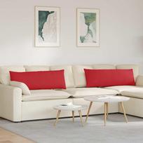 Sofa Pagalvės 2 pcs Raudona 120 x 40 cm audinys