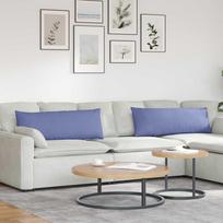 Sofa Pagalvės 2 pcs Džinsinės mėlynos 120 x 40 cm audinys