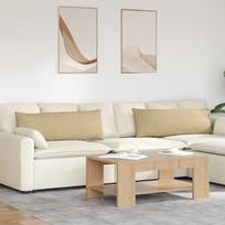 Sofa Pagalvės 2 pcs Pilkai žalia 120 x 40 cm Kordūrinis audinys