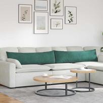 Sofa Pagalvės 2 pcs Tamsiai žalia 145 x 40 cm