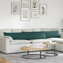 Sofa Pagalvės 2 pcs Tamsiai žalia 200 x 40 cm audinys