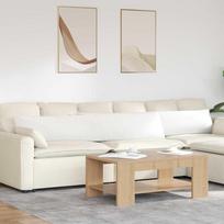 Sofa Pagalvės 2 pcs Balta 200 x 40 cm audinys