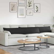 Sofa Pagalvės 2 pcs Juoda 200 x 40 cm audinys