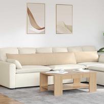 Sofa Pagalvės 2 pcs Kreminė 200 x 40 cm audinys