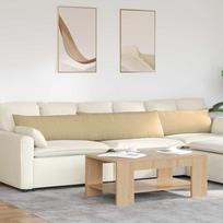 Sofa Pagalvės 2 pcs Pilkai žalia 200 x 40 cm Kordūrinis audinys
