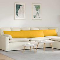 Sofa Pagalvės 2 pcs Šviesi geltona 200 x 40 cm