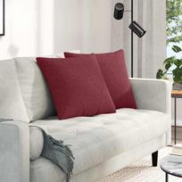 Sofa Pagalvės 2 pcs Vyno raudona 50 x 50 cm audinys