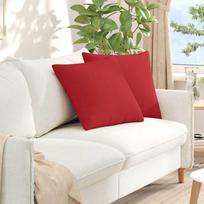 Sofa Pagalvės 2 pcs Raudona 50 x 50 cm audinys