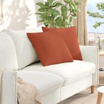 Sofa Pagalvės 2 pcs Raudona oranžinė 50 x 50 cm