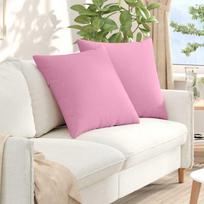 Sofa Pagalvės 2 pcs Rožinė 60 x 60 cm audinys