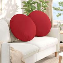 Sėdynių pagalvėlės 2 pcs Raudona Ø60 x 21 cm audinys