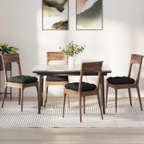 Sėdynių pagalvėlės 4 pcs Juoda 40 x 40 cm Mikropluošto audinys