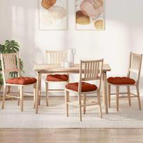 Sėdynių pagalvėlės 4 pcs Raudona oranžinė 40 x 40 cm