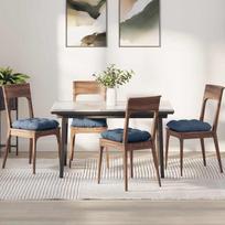 Sėdynių pagalvėlės 4 pcs Mėlyna 45 x 45 cm Kordūrinis audinys