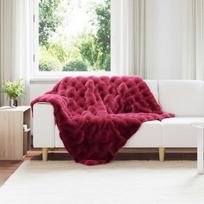 Dirbtinio Zefyro Pūkuotas Patalynė Olite Bordo raudona