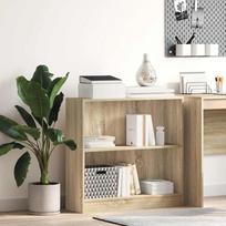 Knygų spinta, sonoma ąžuolo, 80x24x75cm, apdirbta mediena