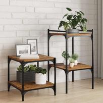 Knygų lentyna 4 pcs Ruda 40 x 40 x 1,5 cm Apdirbta mediena
