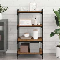 Knygų lentyna 4 pcs Ruda 60 x 40 x 1,5 cm Apdirbta mediena