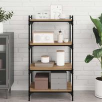 Knygų lentyna 4 pcs Ruda 60 x 40 x 1,5 cm Apdirbta mediena