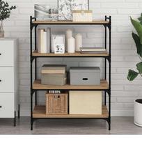 Knygų lentyna 4 pcs Ruda 80 x 40 x 1,5 cm Apdirbta mediena