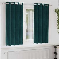 Užtemdymo užuolaidos 2 pcs Tamsiai žalia 140 x 175 cm Aksomas