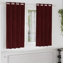Užtemdymo užuolaidos 2 pcs Vyno raudona 140 x 175 cm Aksomas