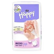 Sauskelnės Happy Micro, (600-1200 g), 30 vnt.